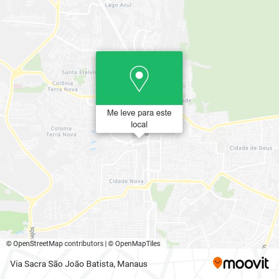 Via Sacra São João Batista mapa