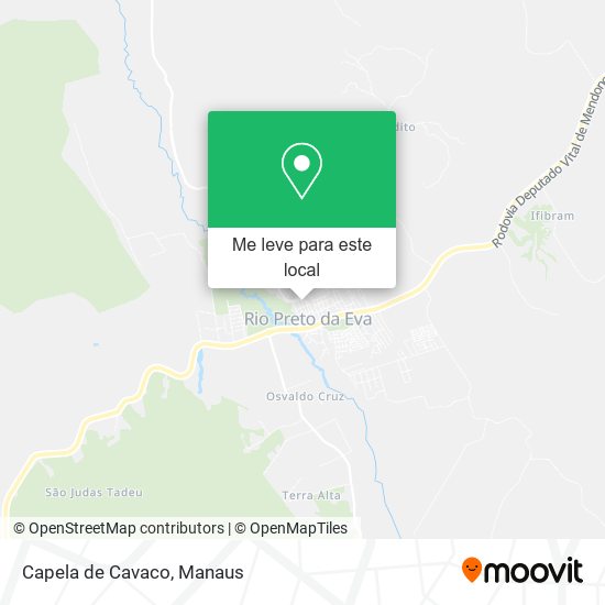 Capela de Cavaco mapa