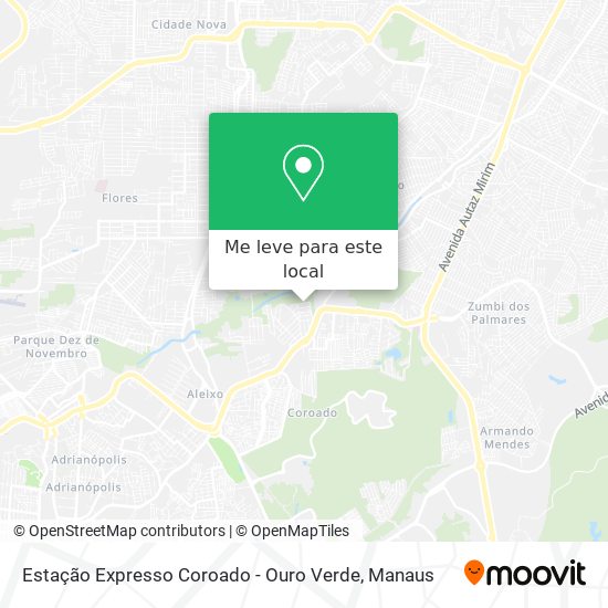 Estação Expresso Coroado - Ouro Verde mapa