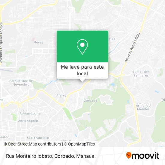 Rua Monteiro lobato, Coroado mapa