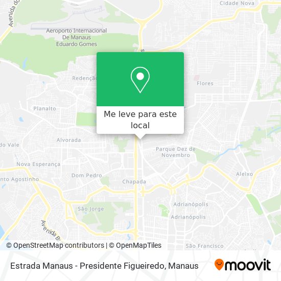 Estrada Manaus - Presidente Figueiredo mapa
