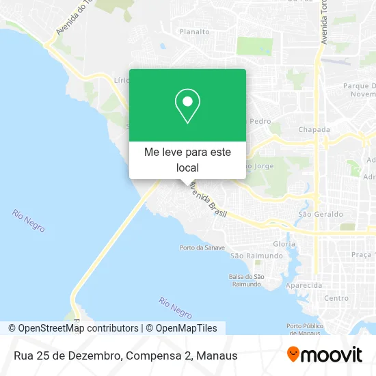 Rua 25 de Dezembro, Compensa 2 mapa