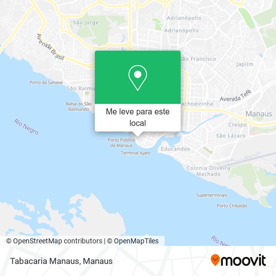 Tabacaria Manaus mapa