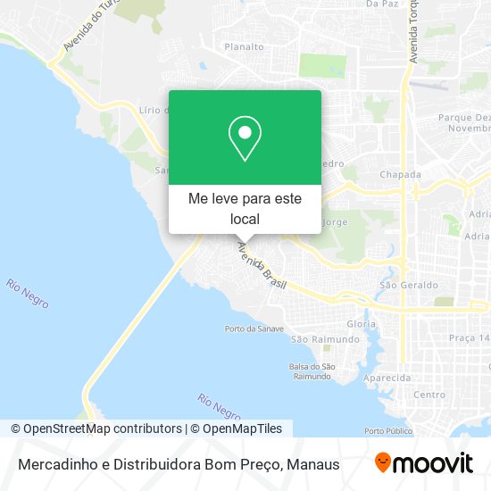 Mercadinho e Distribuidora Bom Preço mapa