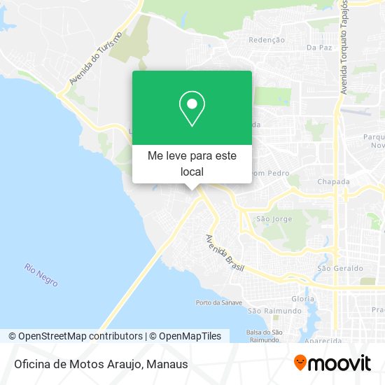 Oficina de Motos Araujo mapa