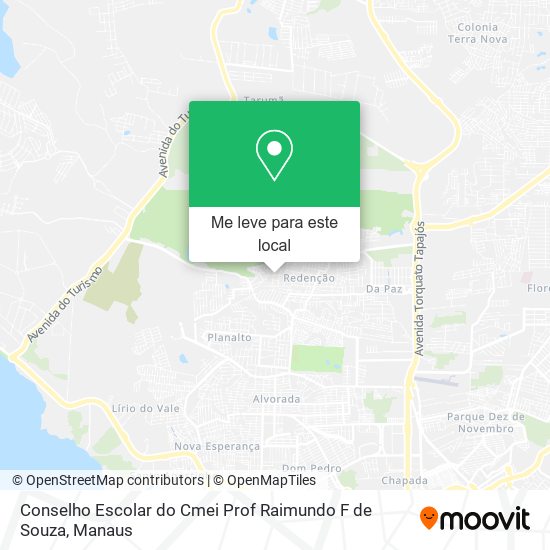 Conselho Escolar do Cmei Prof Raimundo F de Souza mapa
