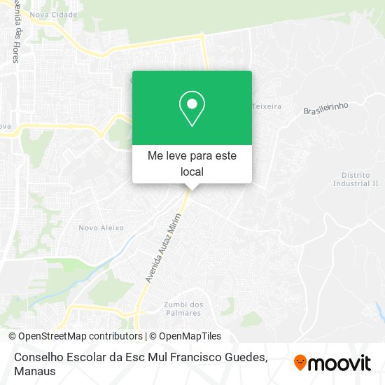 Conselho Escolar da Esc Mul Francisco Guedes mapa