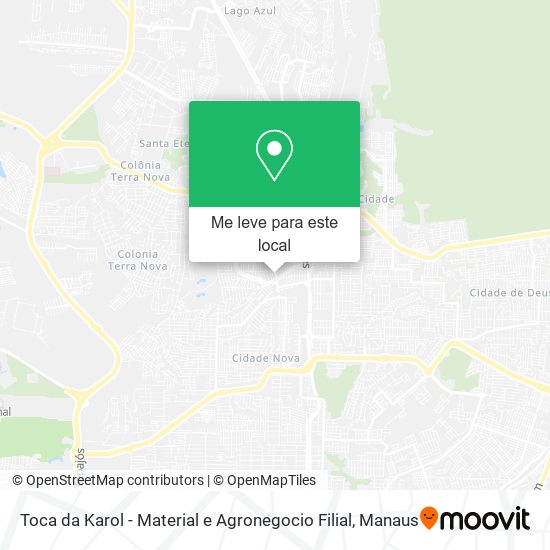 Toca da Karol - Material e Agronegocio Filial mapa