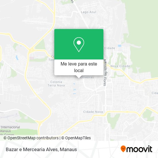Bazar e Mercearia Alves mapa