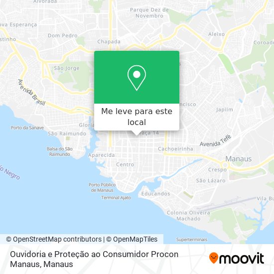 Ouvidoria e Proteção ao Consumidor Procon Manaus mapa