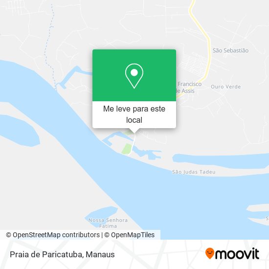 Praia de Paricatuba mapa