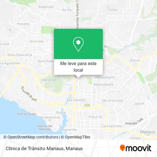 Clínica de Trânsito Manaus mapa