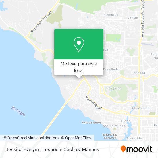 Jessica Evelym Crespos e Cachos mapa