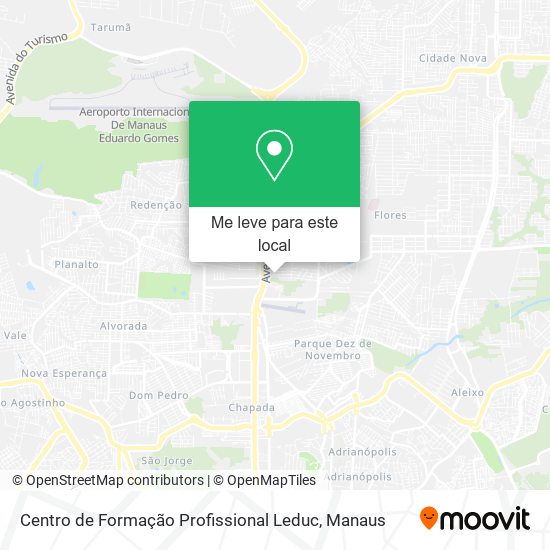 Centro de Formação Profissional Leduc mapa