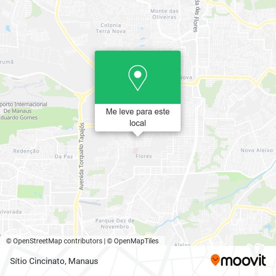 Sítio Cincinato mapa