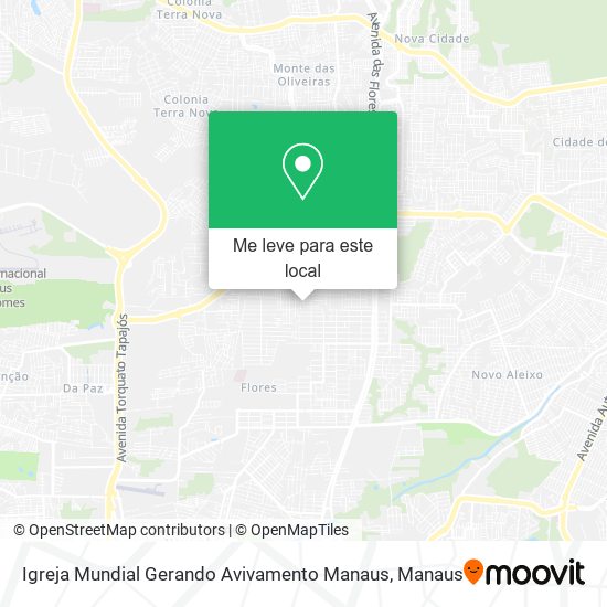 Igreja Mundial Gerando Avivamento Manaus mapa
