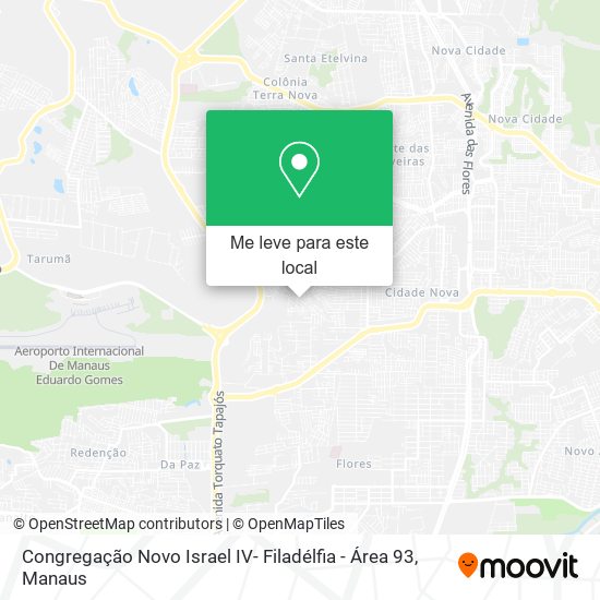 Congregação Novo Israel IV- Filadélfia - Área 93 mapa