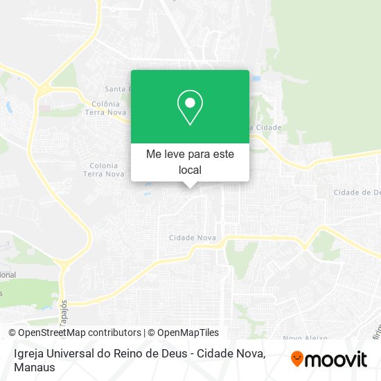 Igreja Universal do Reino de Deus - Cidade Nova mapa