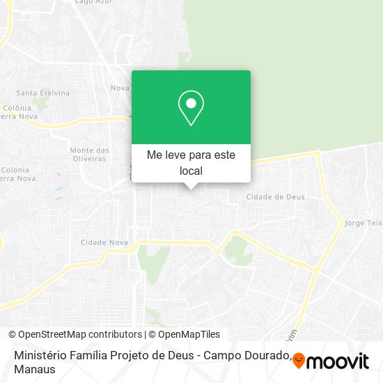 Ministério Família Projeto de Deus - Campo Dourado mapa