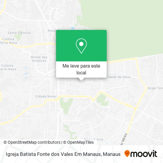 Igreja Batista Fonte dos Vales Em Manaus mapa