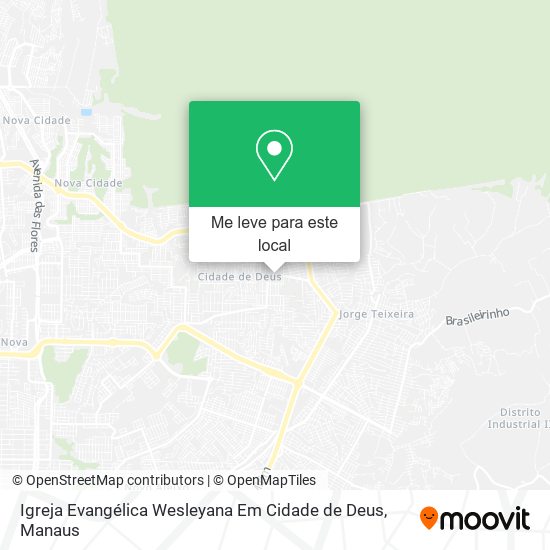 Igreja Evangélica Wesleyana Em Cidade de Deus mapa