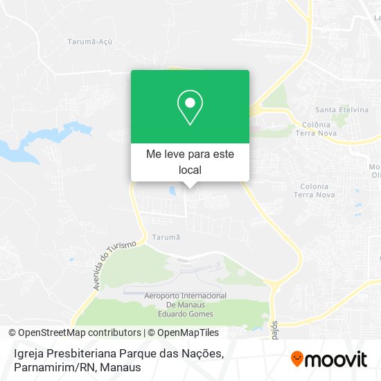 Igreja Presbiteriana Parque das Nações, Parnamirim / RN mapa