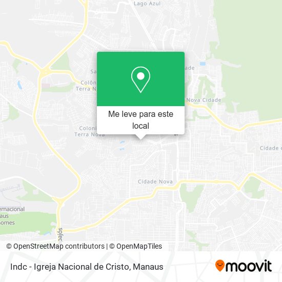 Indc - Igreja Nacional de Cristo mapa