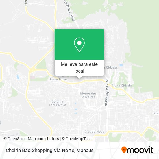 Cheirin Bão Shopping Via Norte mapa