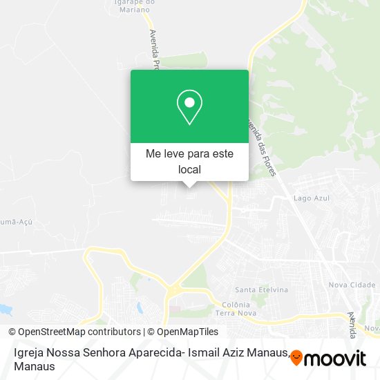 Igreja Nossa Senhora Aparecida- Ismail Aziz Manaus mapa