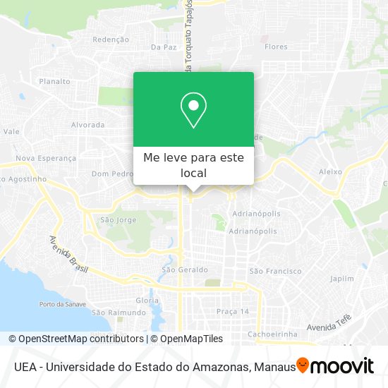 UEA - Universidade do Estado do Amazonas mapa