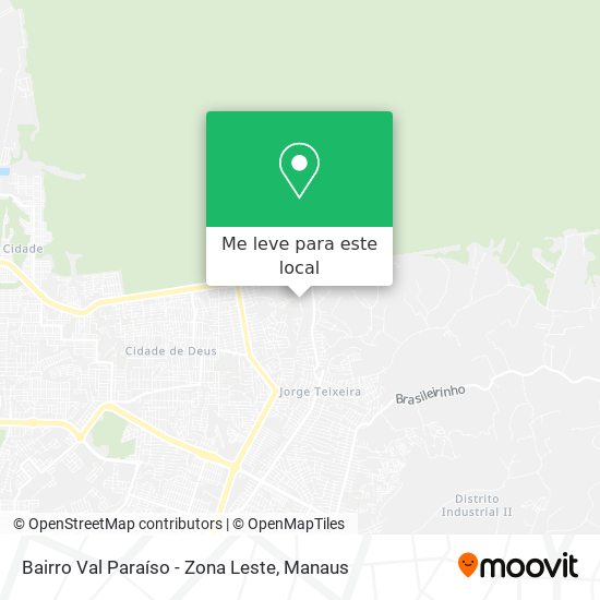 Bairro Val Paraíso - Zona Leste mapa