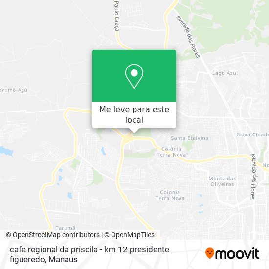 café regional da priscila - km 12 presidente figueredo mapa
