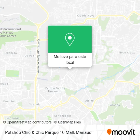Petshop Chic & Chic Parque 10 Mall mapa