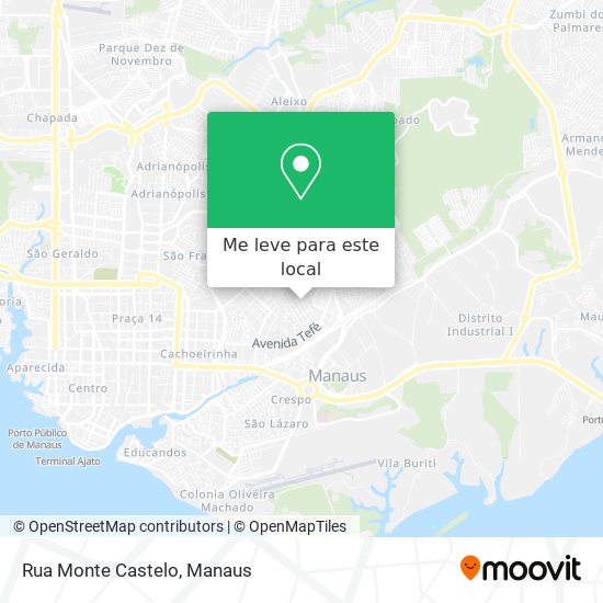 Rua Monte Castelo mapa