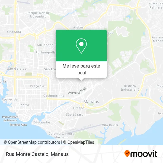 Rua Monte Castelo mapa