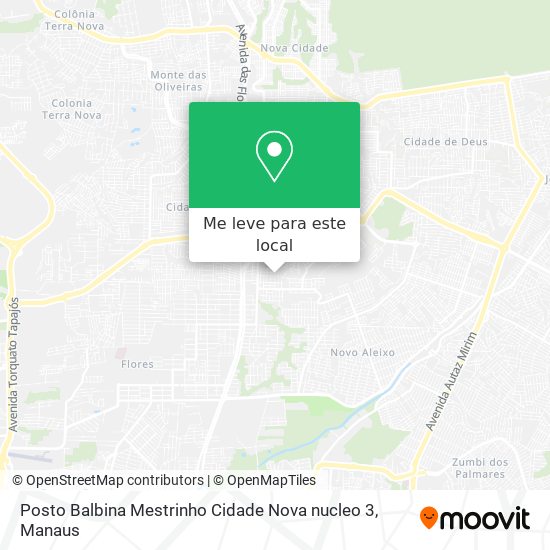 Posto Balbina Mestrinho Cidade Nova nucleo 3 mapa