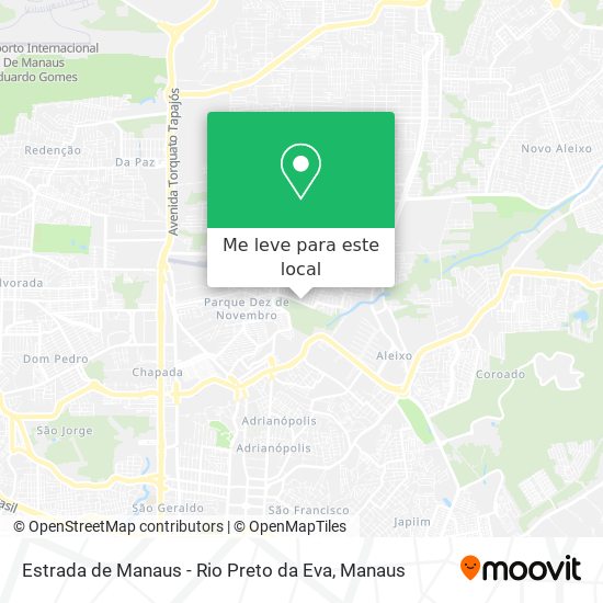 Estrada de Manaus - Rio Preto da Eva mapa