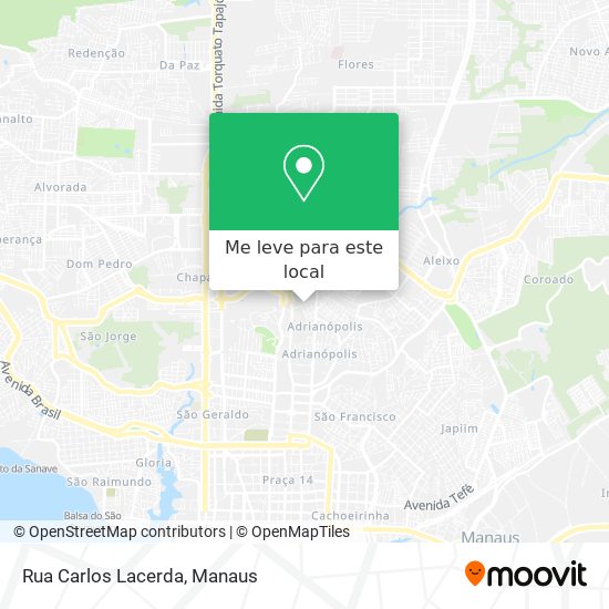 Rua Carlos Lacerda mapa