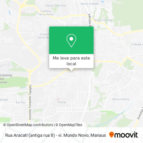 Rua Aracatí (antiga rua 8) - vi. Mundo Novo mapa