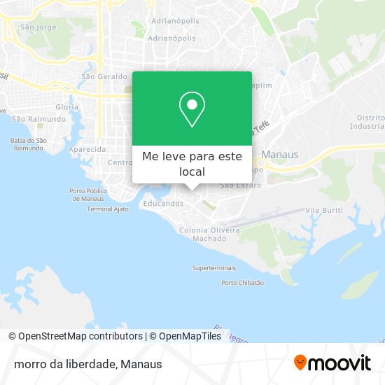 morro da liberdade mapa