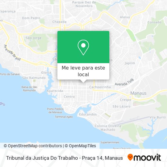 Tribunal da Justiça Do Trabalho - Praça 14 mapa