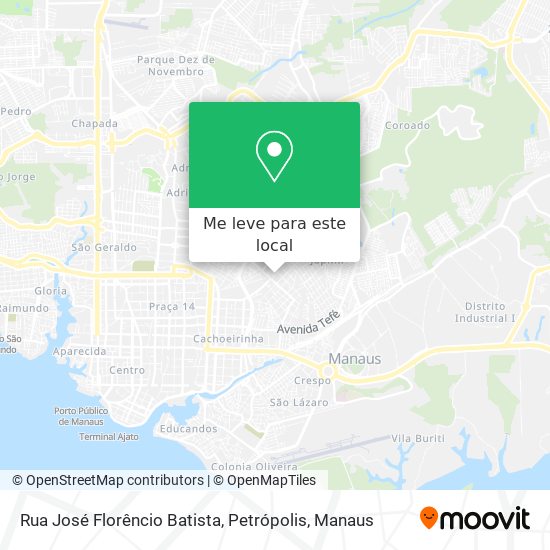 Rua José Florêncio Batista, Petrópolis mapa
