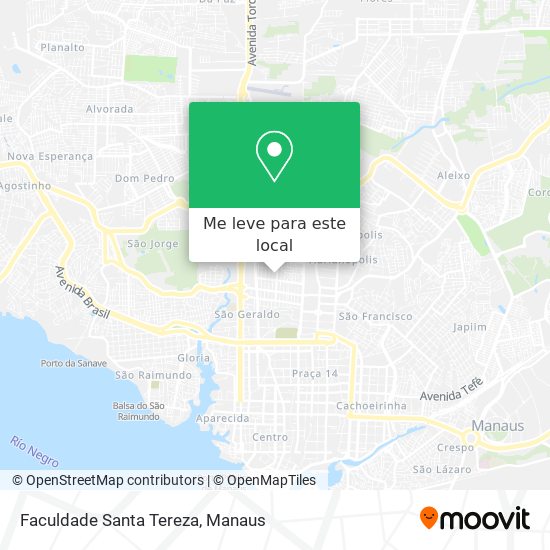 Faculdade Santa Tereza mapa