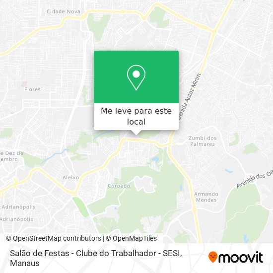 Salão de Festas - Clube do Trabalhador - SESI mapa