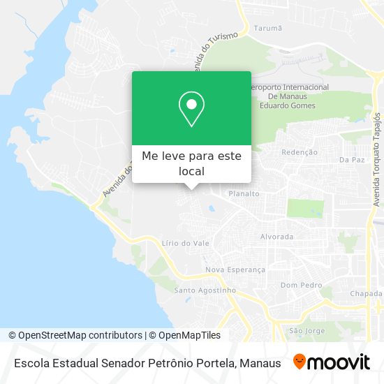 Escola Estadual Senador Petrônio Portela mapa