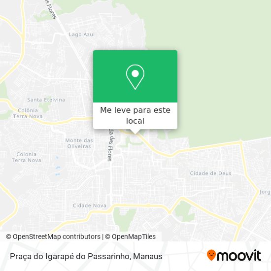 Praça do Igarapé do Passarinho mapa