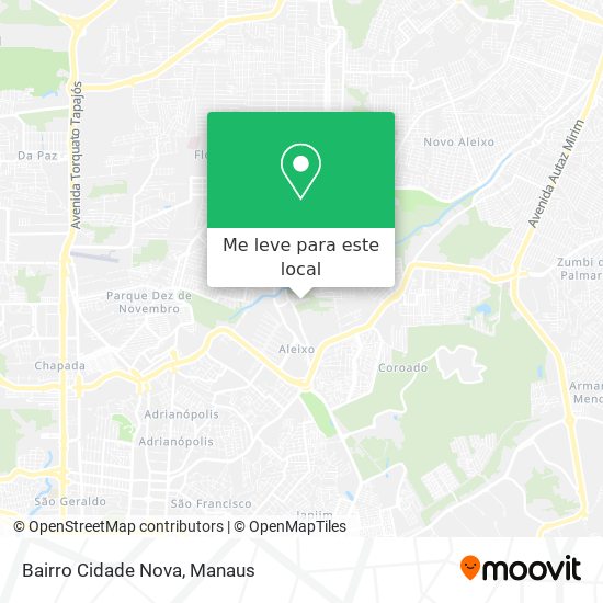 Bairro Cidade Nova mapa