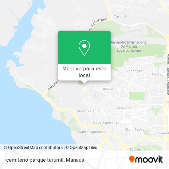 cemitério parque tarumã mapa