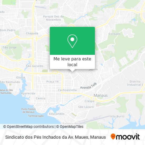 Sindicato dos Pés Inchados da Av. Maues mapa