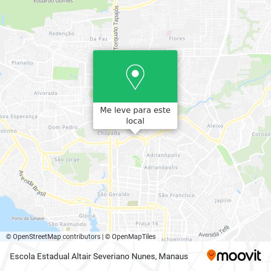 Escola Estadual Altair Severiano Nunes mapa